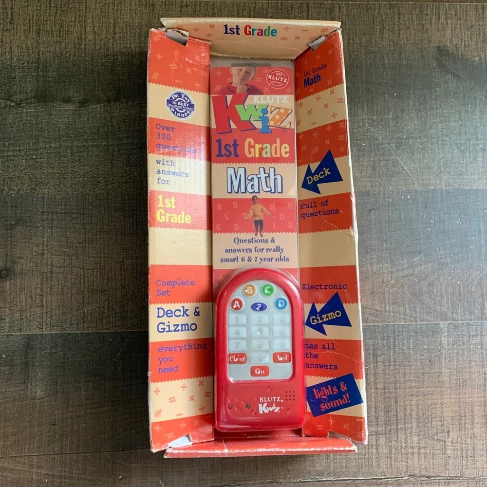 Klutz Kwiz‎ 1st Grade Math Quiz Deck Gizmo 2002 Sealed Educational Toy Set